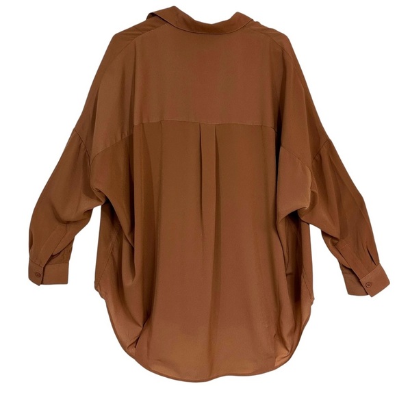 French Connection Rhodes Crepe Popover Shirt - Picture 2 of 10